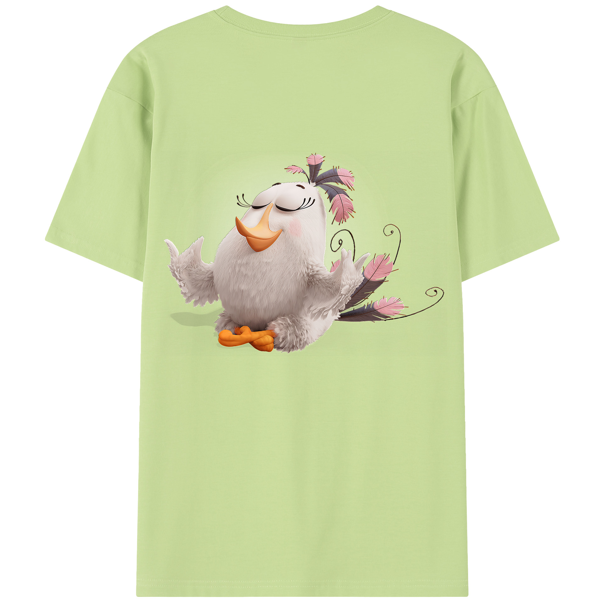 （画像用） Angry Birds アングリーバード 綿100％半袖Tシャツ（背面プリント）